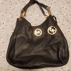Michael Kors Black Leather Shoulder Bag